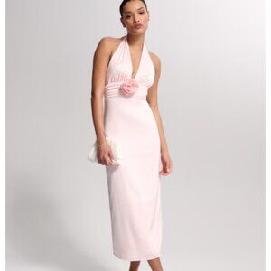 Abercrombie Rosette Halter Midi Dress XXSP